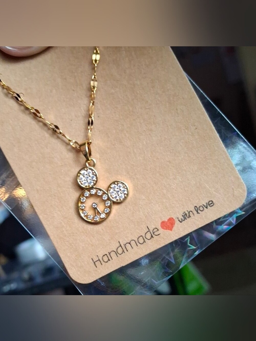 $8 Each Or Bundle 5/$20 Handmade Gold "Timeless" Mickey Mouse Inspired Necklace